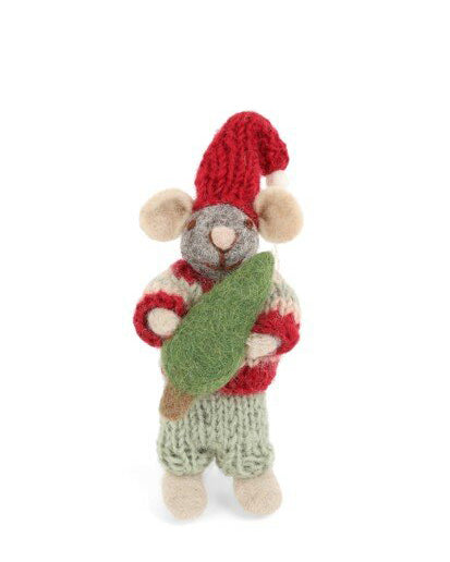 Gry & Sif Small Gray Mouse with Tree