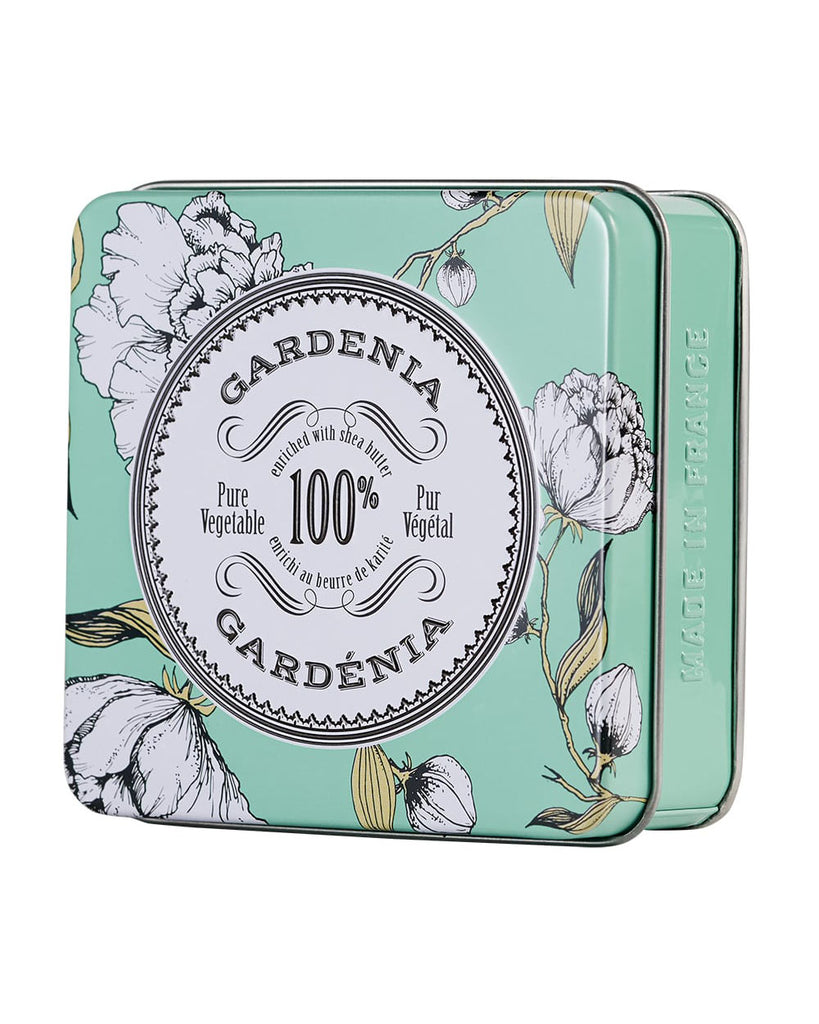 La Chatelaine – Triple Milled 100g Travel Soap in Tin – Gardenia
