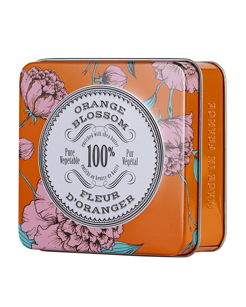 La Chatelaine – Triple Milled 100g Travel Soap in Tin – Orange Blossom