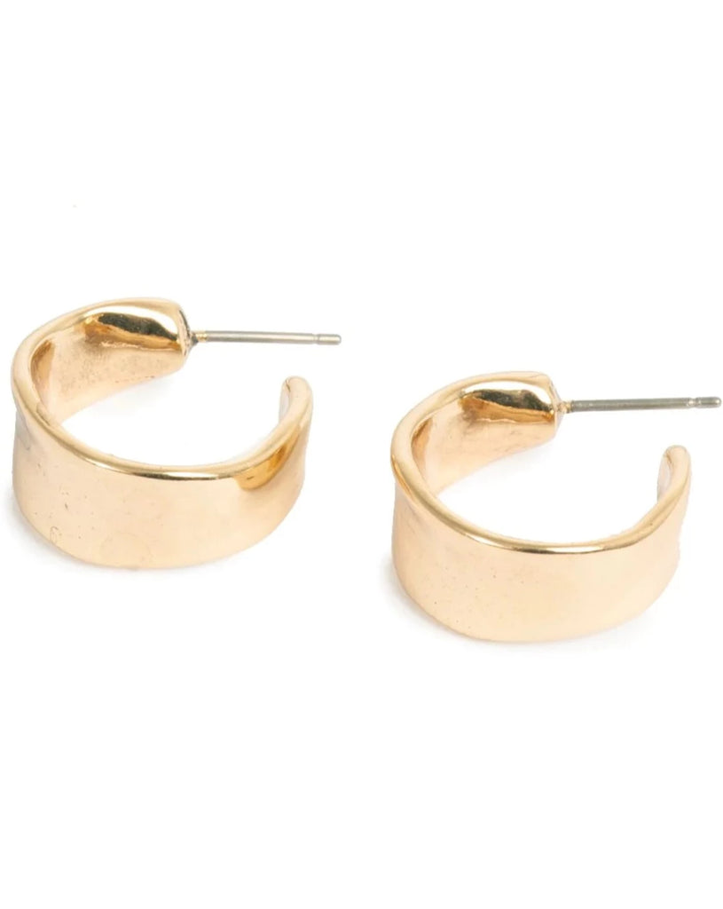 A&C Oslo Classic Sculptured Creol Earring 18mm - gold