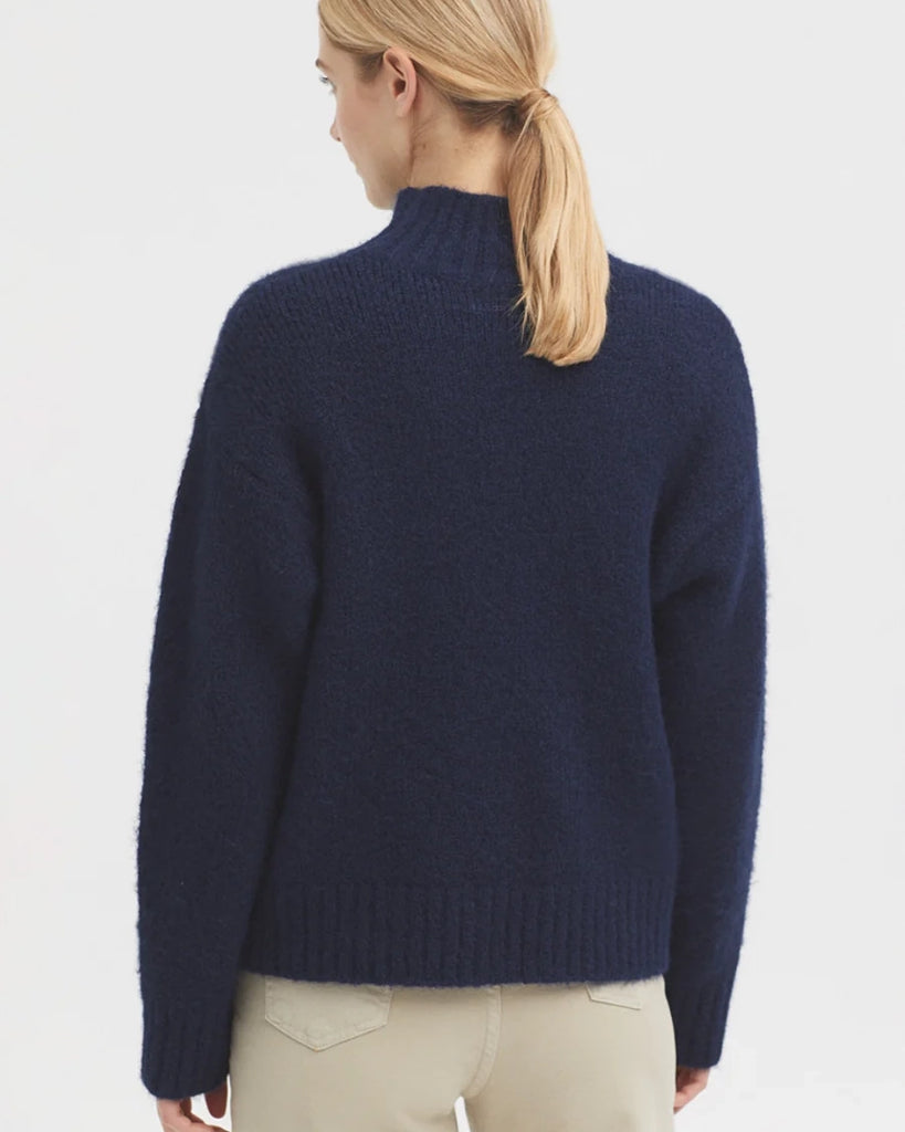 Nice Things Turtleneck Sweater - navy