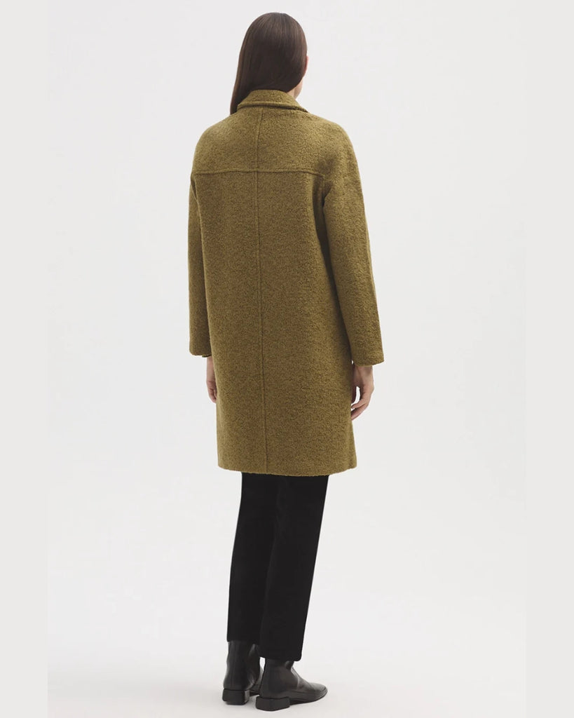 Nice Things Boucle Coat - Khaki