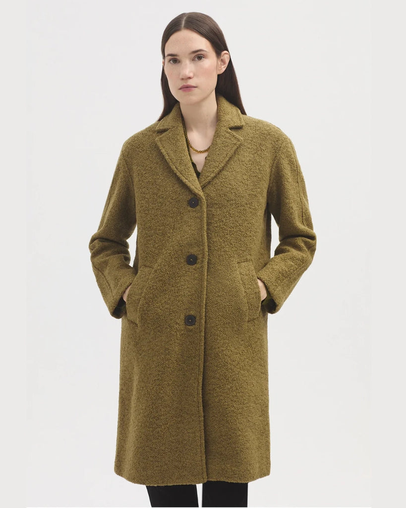 Nice Things Boucle Coat - Khaki