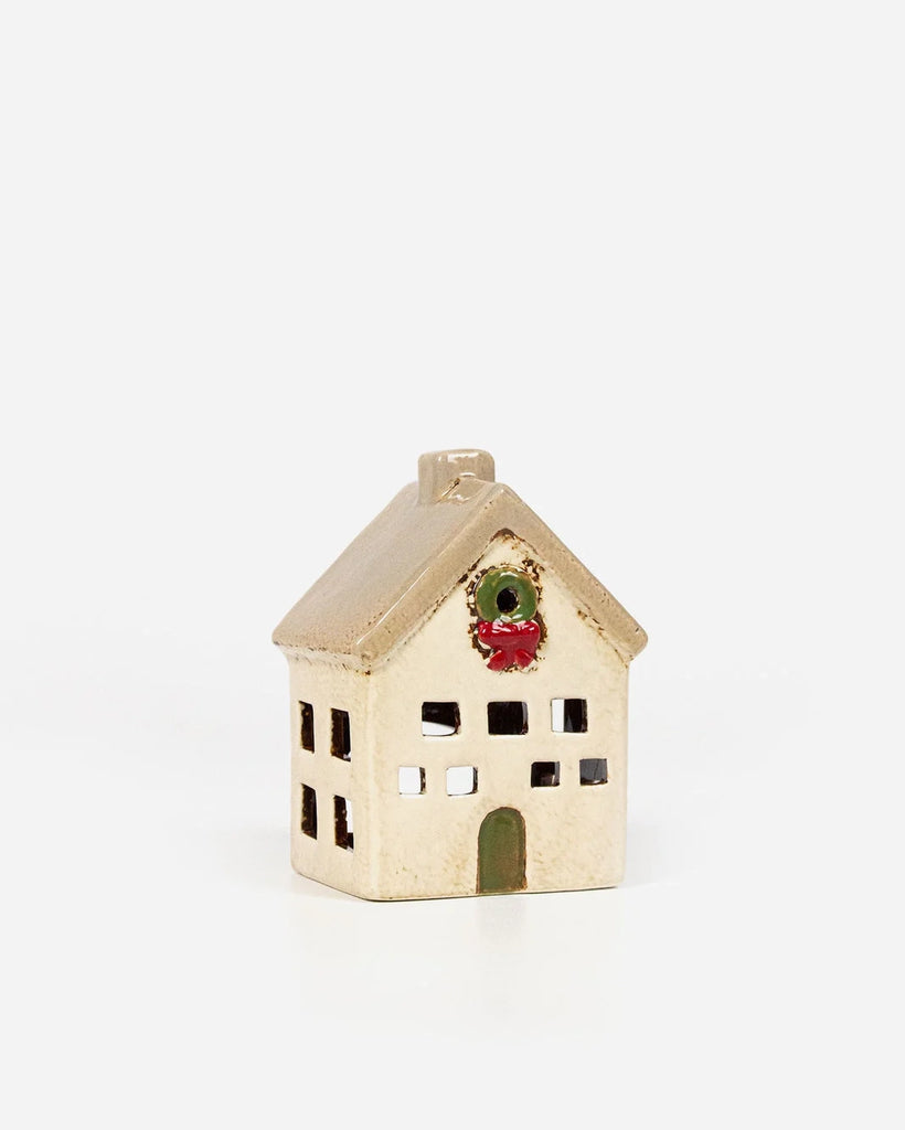 French Country Collections Alsace Tea Light Villa Christmas - Stone