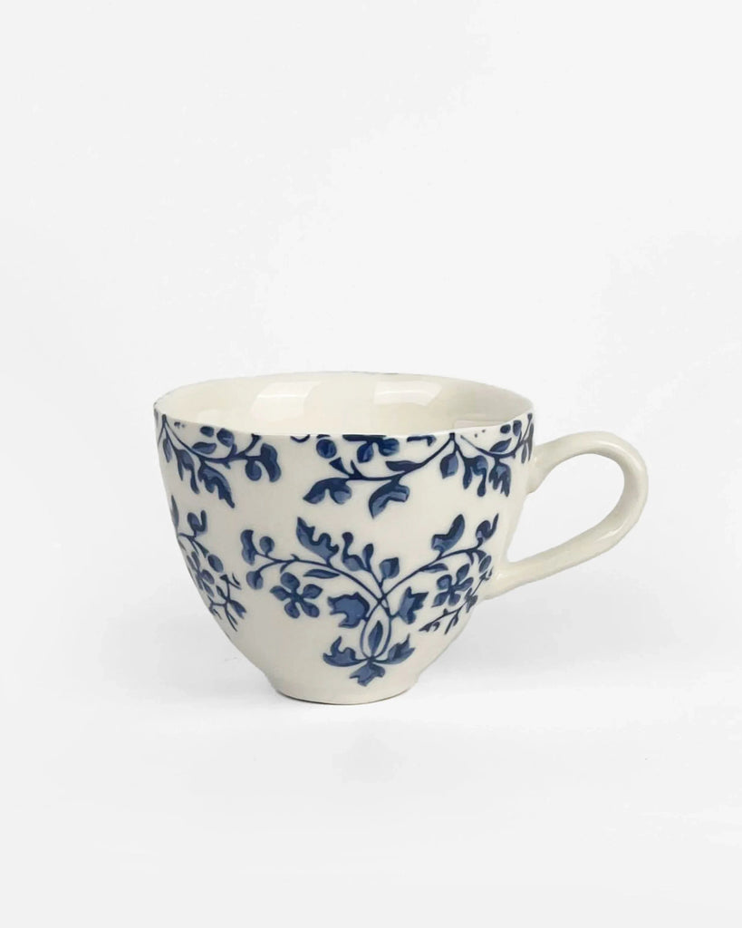 CC Interiors Florentine Bleu Handpainted Cup - Blue