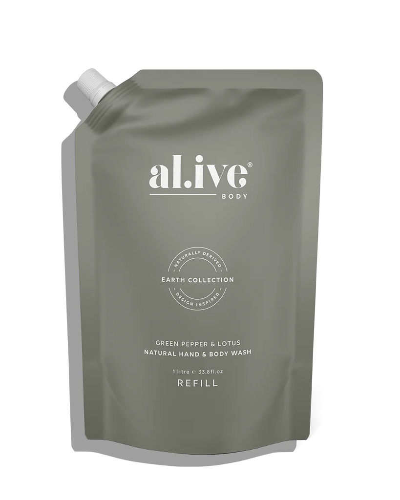 Al.ive 1 ltr wash refill - green pepper & lotus