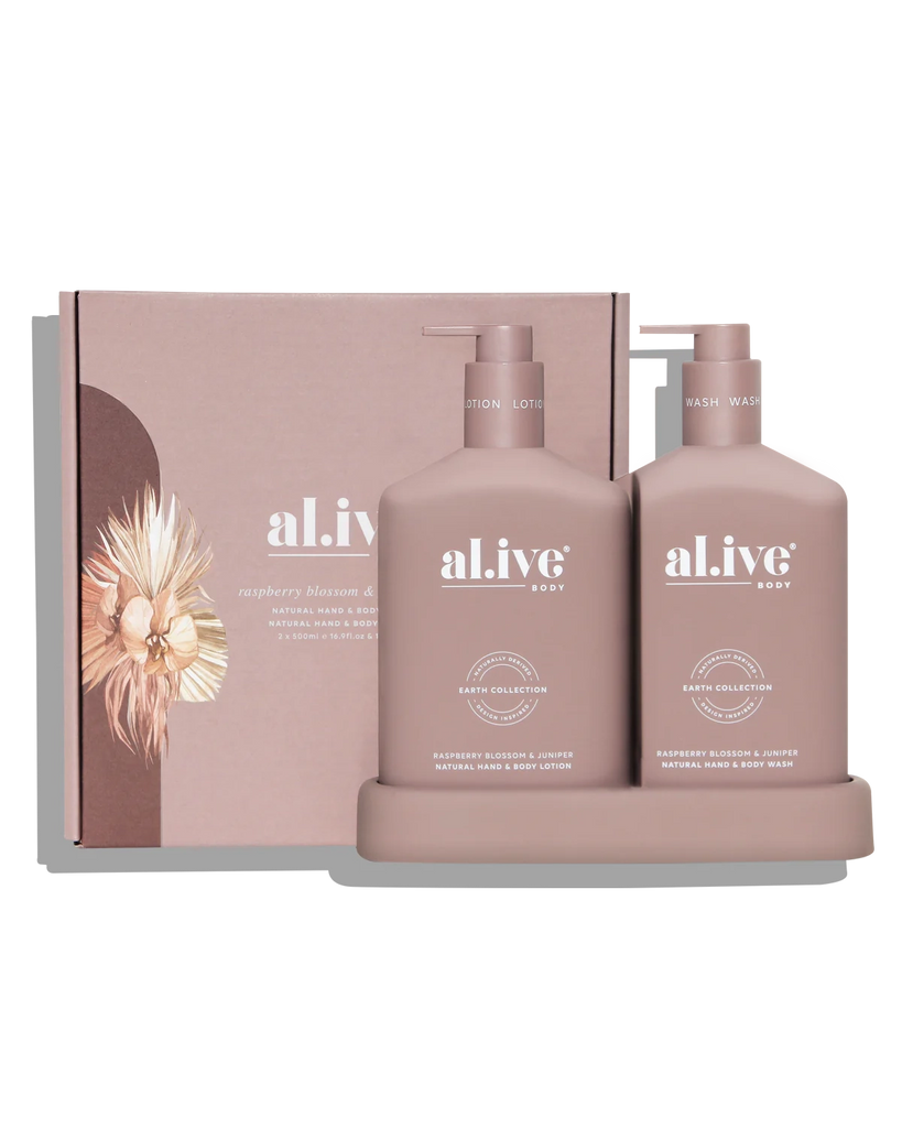 Al.ive Wash & Lotion duo - raspberry blossom & juniper