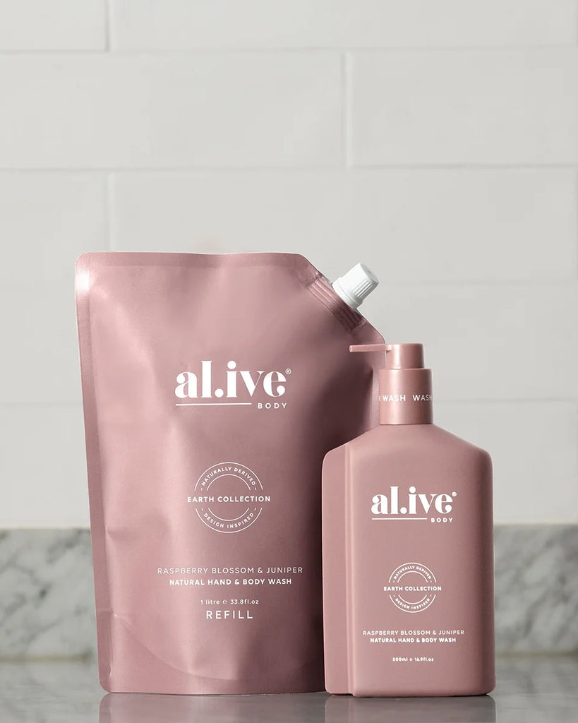 Al.ive 1 ltr wash refill - raspberry blossom & juniper