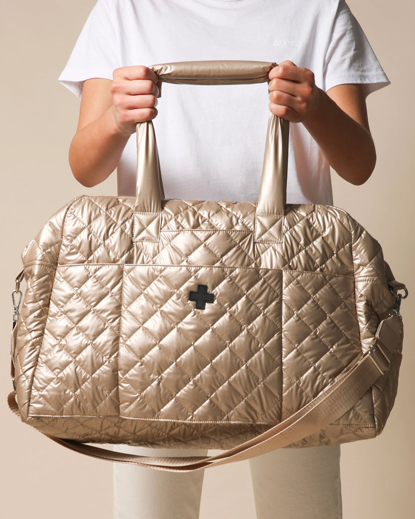 Stella + Gemma Overnight Bag Quilted - Champagne