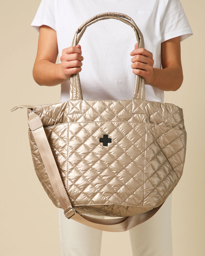 Stella + Gemma Tote Bag Quilted - Champagne