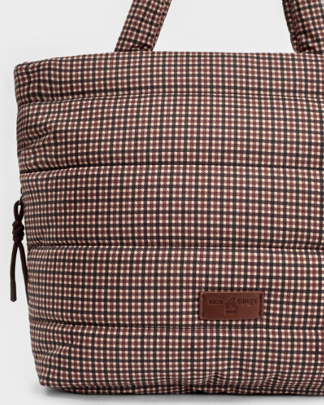 Nice Things Tote Backpack- checkered bag