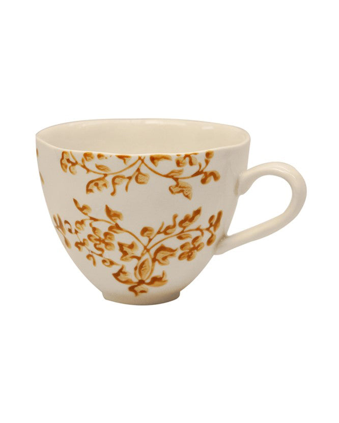 CC Interiors Florentine Ochre Handpainted Cup - yellow