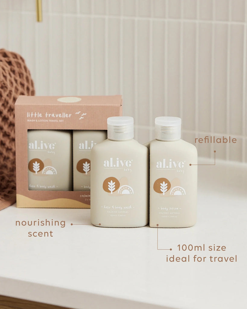 Al.ive Little Traveller - wash & lotion travel set