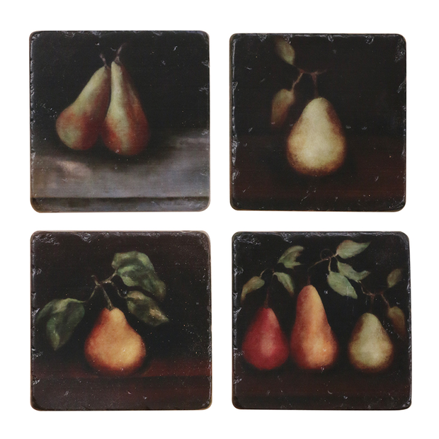 CC Interiors Pear Coasters- set of 4